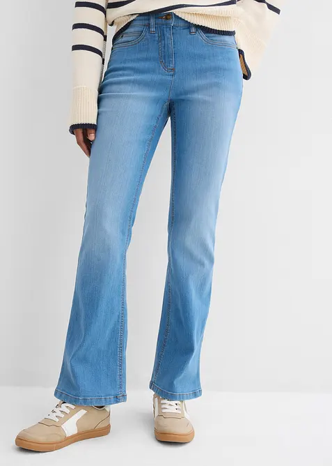 Bootcut Jeans Mid Waist, Stretch, bonprix
