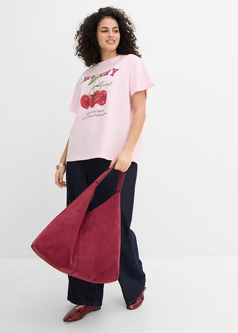 T-shirt i ren ekologisk bomull med tryck, bonprix