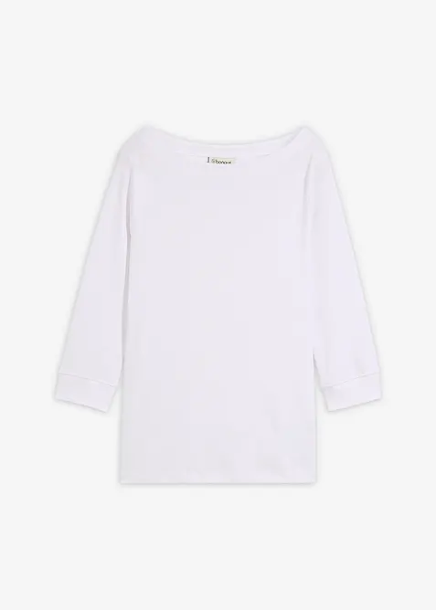 L&aring;ng&auml;rmad topp i ren ekologisk bomull, bonprix