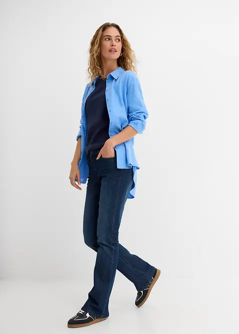 L&aring;ng&auml;rmad topp i ren ekologisk bomull, bonprix