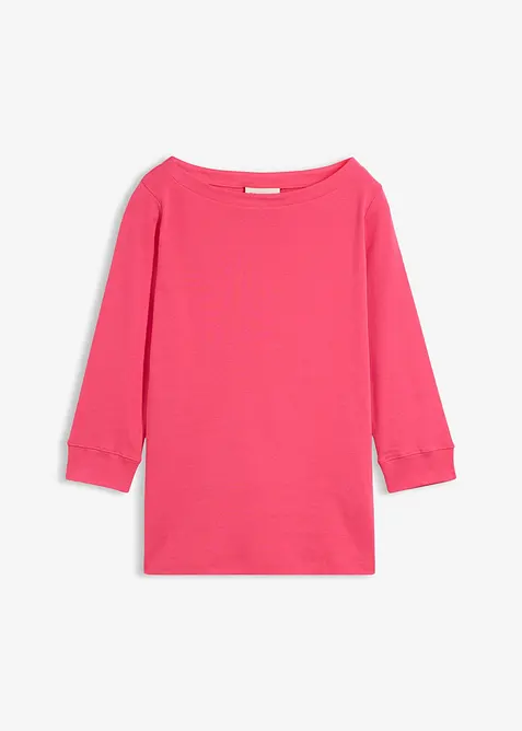 L&aring;ng&auml;rmad topp i ren ekologisk bomull, bonprix