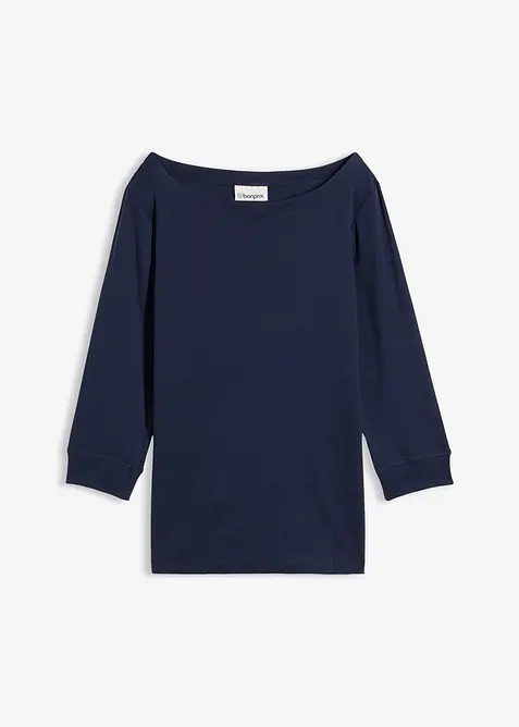 L&aring;ng&auml;rmad topp i ren ekologisk bomull, bonprix