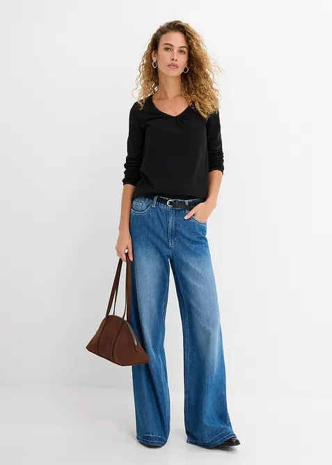 L&aring;ng&auml;rmad bomullstopp med res&aring;r, bonprix