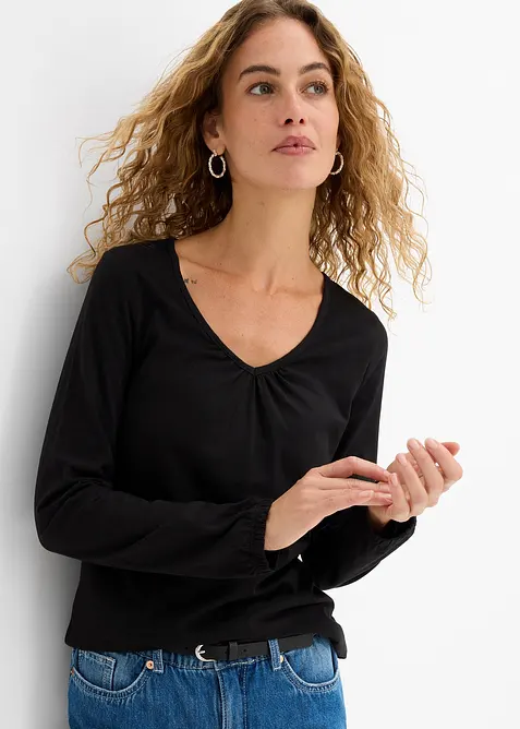 L&aring;ng&auml;rmad bomullstopp med res&aring;r, bonprix