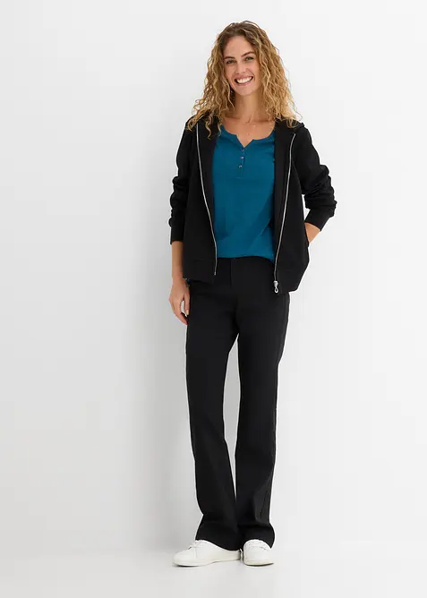 L&aring;ng&auml;rmad bomullstopp med knappsl&aring;, bonprix