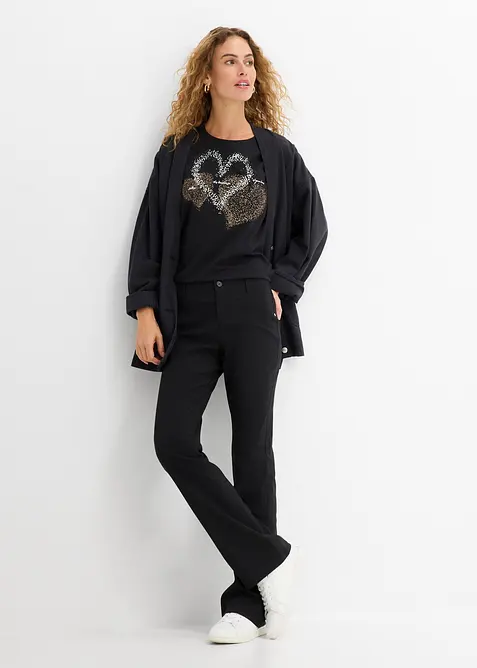 Topp i ekologisk bomull med hj&auml;rtmotiv, bonprix