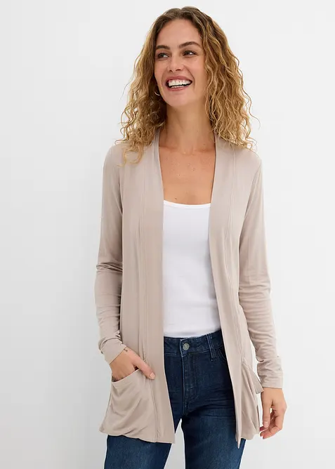 Stretchcardigan i mjuk viskosmix, bonprix