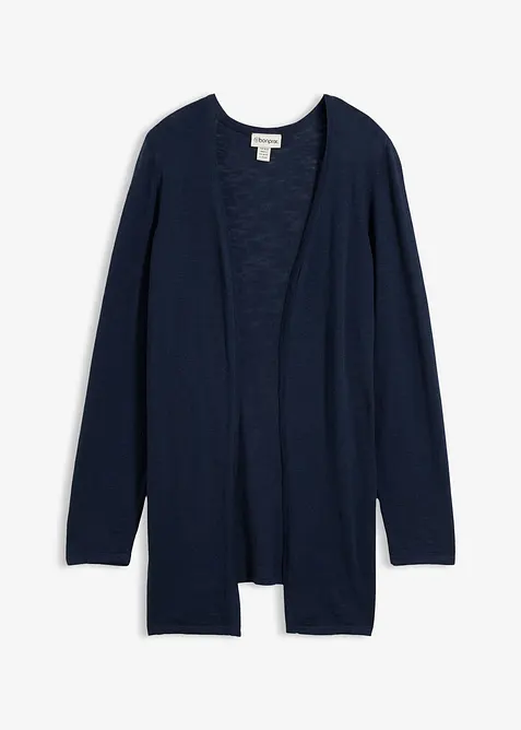 Cardigan i slubgarn av bomull, bonprix