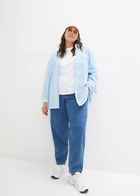 Mom Jeans High Waist, med bekv&auml;m midja, bonprix