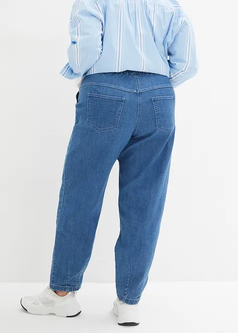 Mom Jeans High Waist, med bekv&auml;m midja, bonprix
