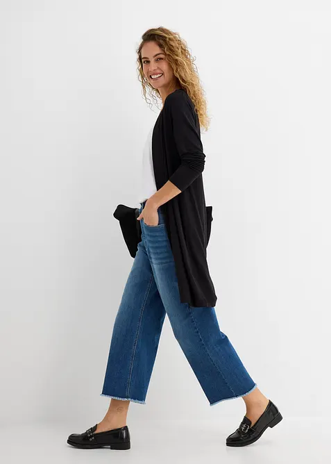 Tunn l&aring;ng cardigan i mjuk viskos, bonprix