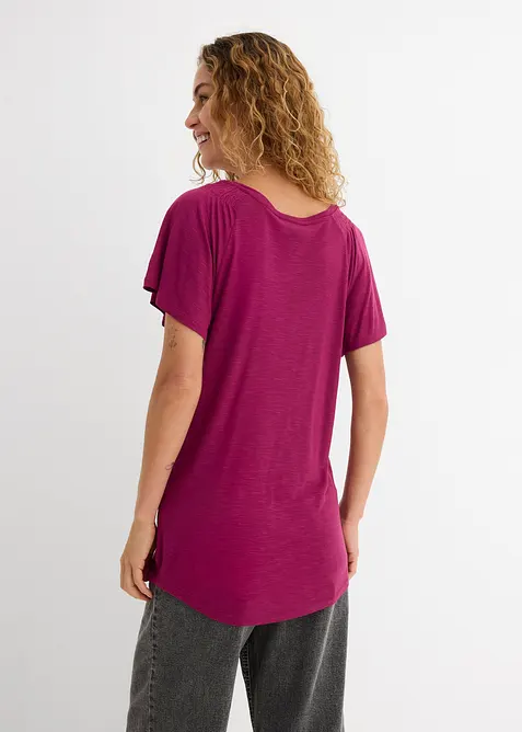 Topp i flamgarn med ving&auml;rmar, bonprix