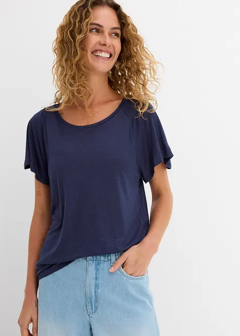 Topp i flamgarn med ving&auml;rmar, bonprix