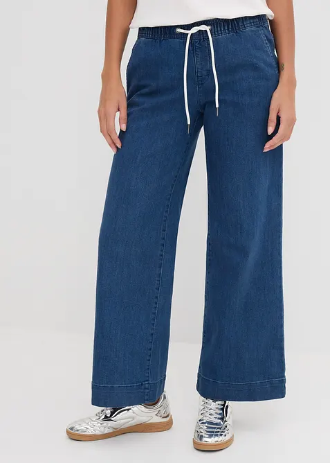 Stretch Wide Leg Jeans Mid Waist, bonprix