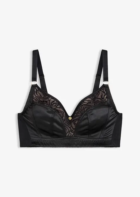 Bralette utan bygel, med skir spets, bonprix