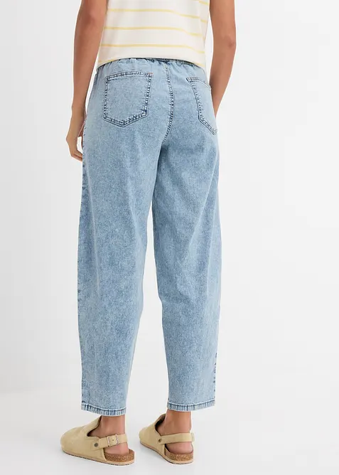 Barrel Jeans Mid Waist, med bekv&auml;m midja, bonprix