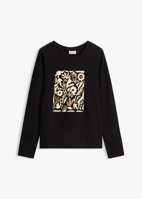 L&aring;ng&auml;rmad topp med ekologisk bomull, bonprix