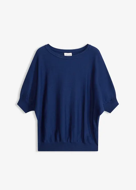 Finstickad tr&ouml;ja av bomullsmix, bonprix