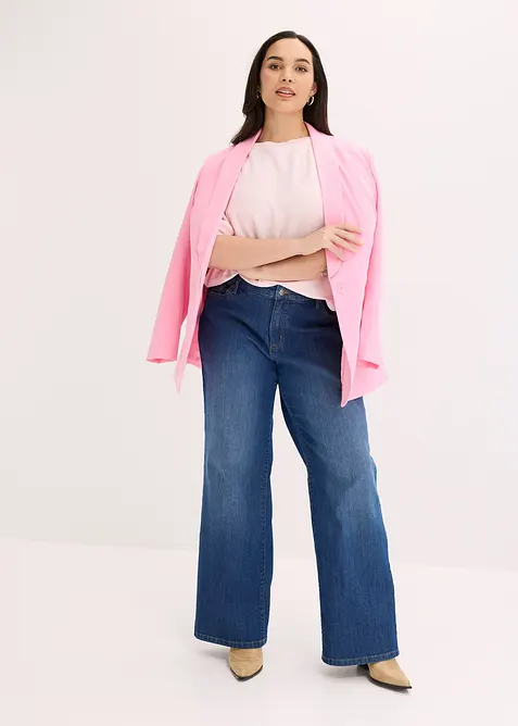 Finstickad tr&ouml;ja av bomullsmix, bonprix