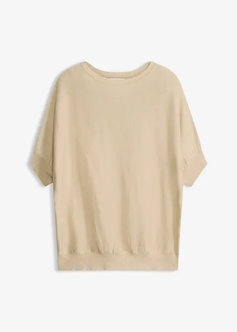 Finstickad tr&ouml;ja av bomullsmix, bonprix