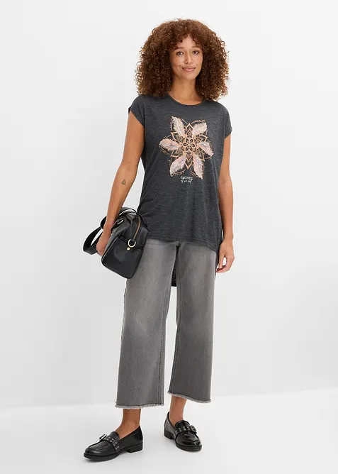 L&aring;ng T-shirt av mjuk viskosmix, bonprix