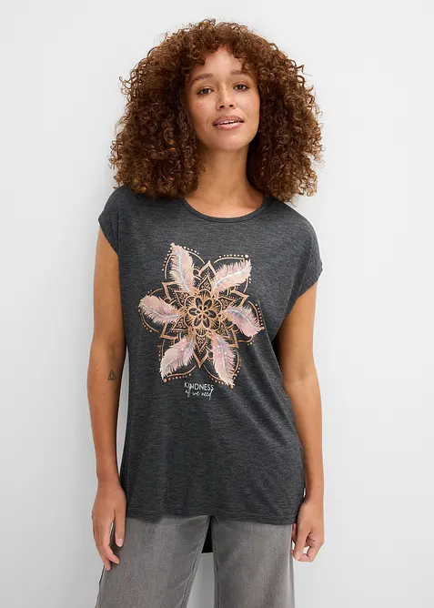 L&aring;ng T-shirt av mjuk viskosmix, bonprix