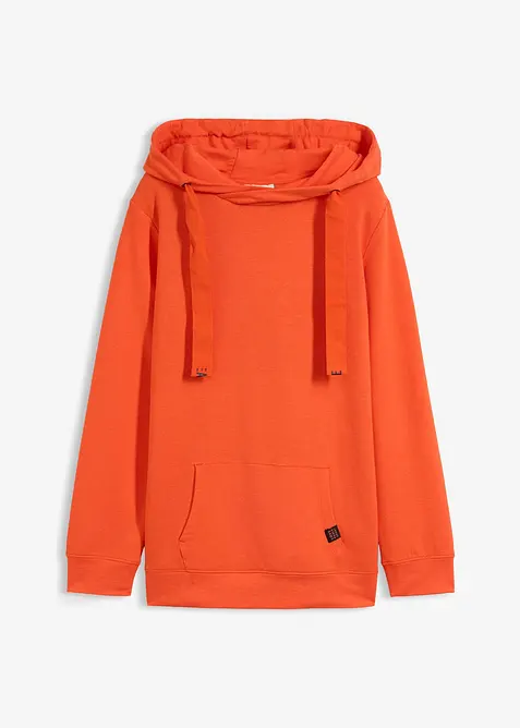 Sweatshirt med huva i mjuk viskosmix, bonprix