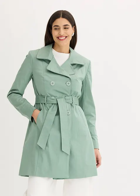 Trenchcoat av bomull, bonprix