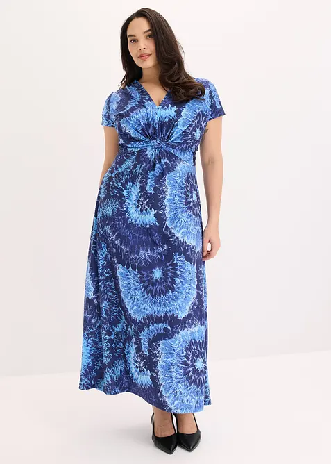 M&ouml;nstrad jerseykl&auml;nning i maxil&auml;ngd, bonprix