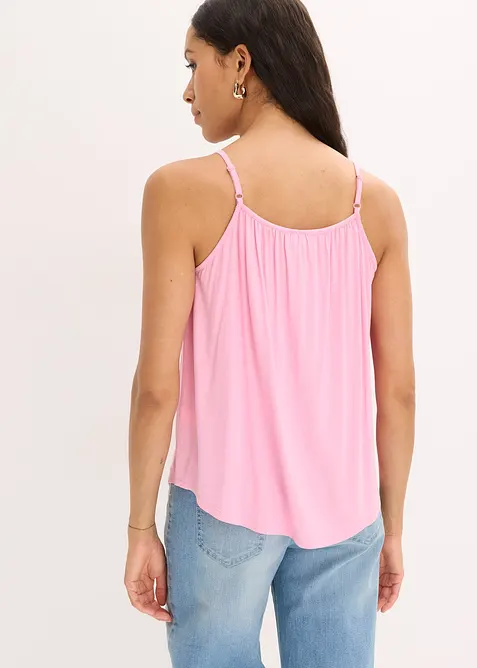 F&ouml;ljsamt viskoslinne med smala axelband, bonprix