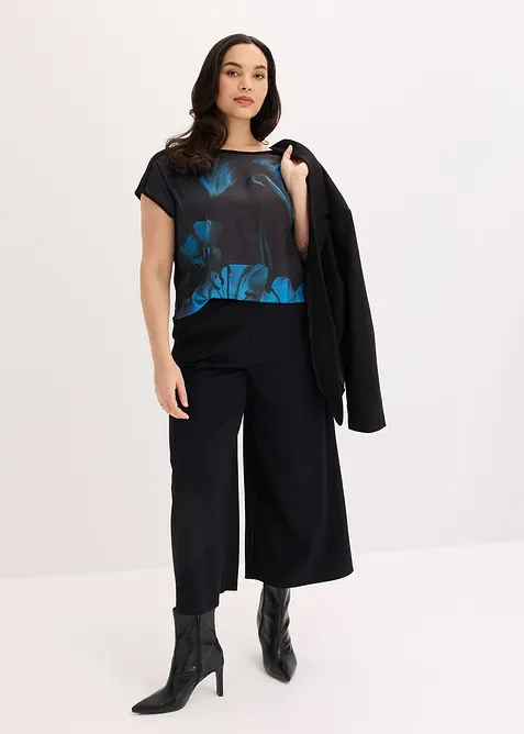 M&ouml;nstrad topp av mjuk viskosmix, bonprix