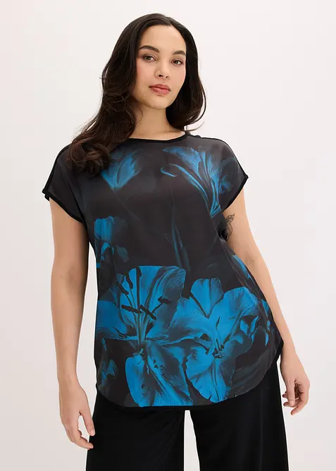 M&ouml;nstrad topp av mjuk viskosmix, bonprix