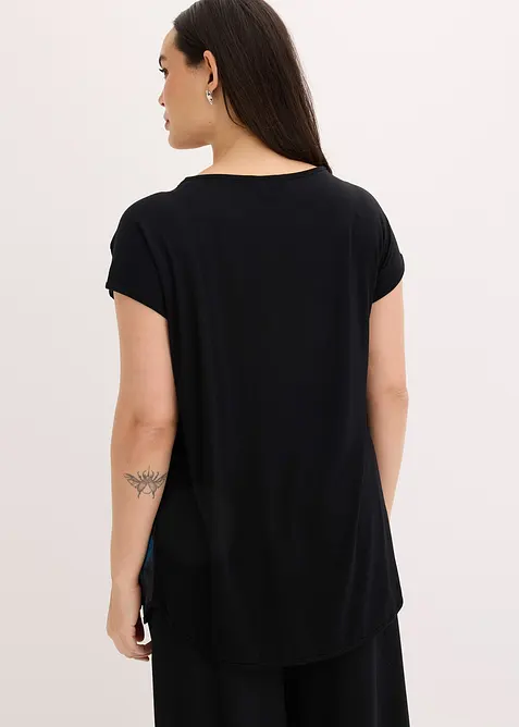 M&ouml;nstrad topp av mjuk viskosmix, bonprix