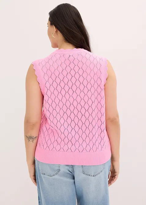 Slipover i bomullsmix med h&aring;lm&ouml;nster, bonprix