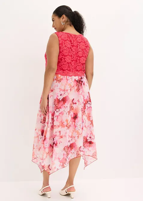 Chiffongkl&auml;nning med spets, bonprix