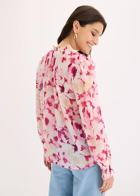 M&ouml;nstrad chiffongblus, bonprix