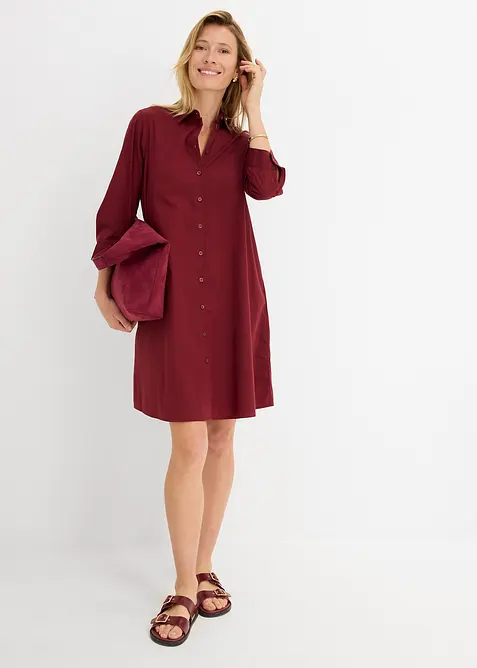 Skjortkl&auml;nning i poplin, bonprix