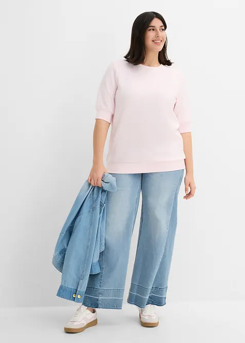Sweatshirt med ledig sk&auml;rning, bonprix