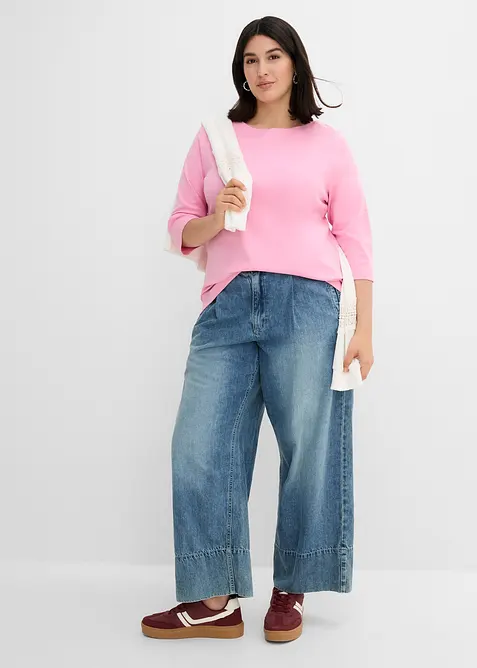 Topp i tjockt material av ekologisk bomull, bonprix