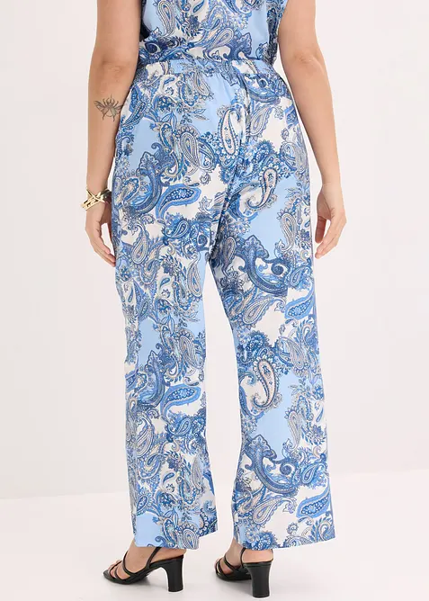 M&ouml;nstrad byxa i f&ouml;ljsam viskos, bonprix