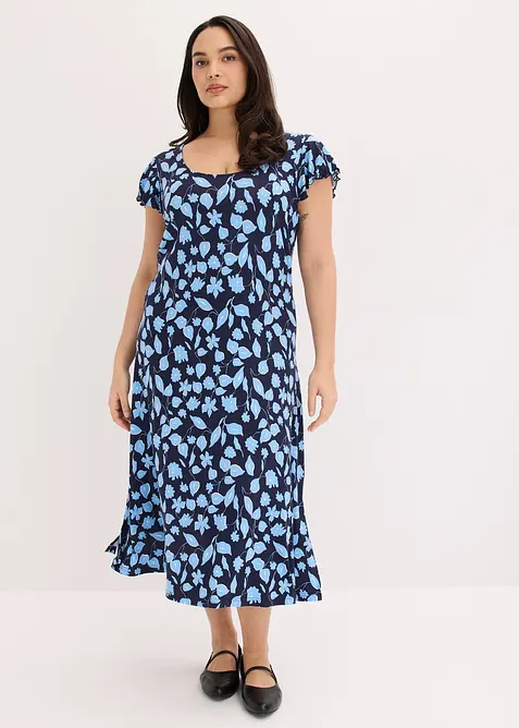 M&ouml;nstrad jerseykl&auml;nning av mjuk viskosmix, bonprix