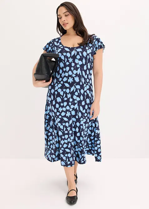 M&ouml;nstrad jerseykl&auml;nning av mjuk viskosmix, bonprix