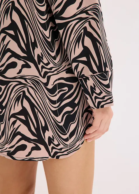 Nattlinne i satinv&auml;vt material, bonprix