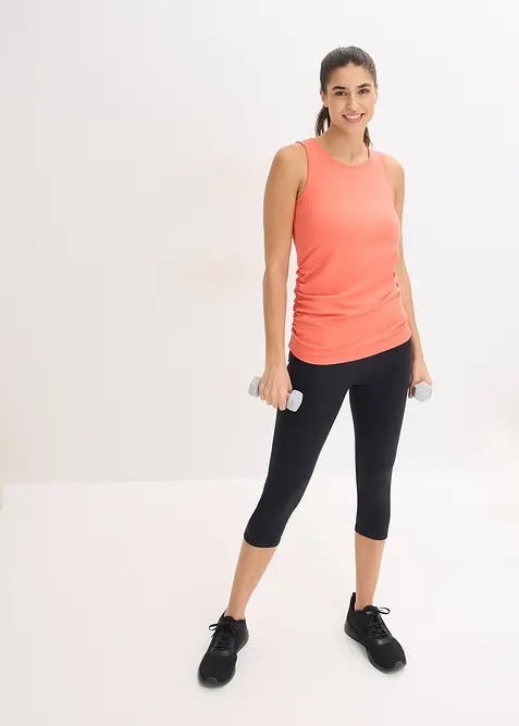 Sportlinne med rynkning, snabbtorkande, bonprix