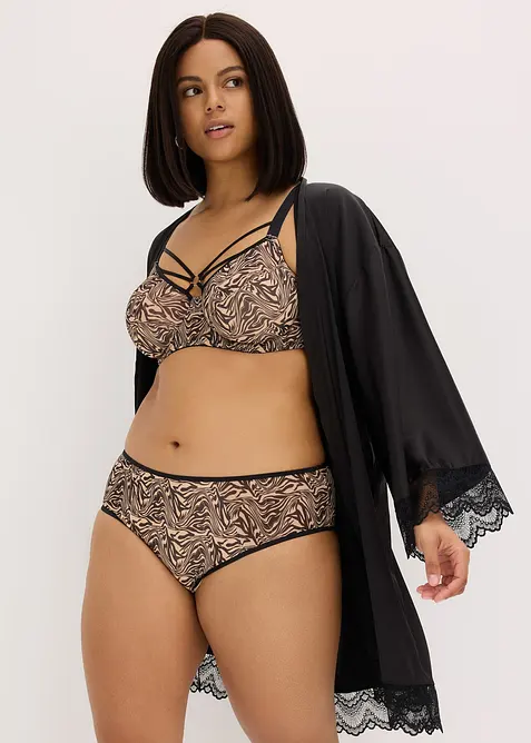 Maxitrosa av m&ouml;nstrad mesh, bonprix