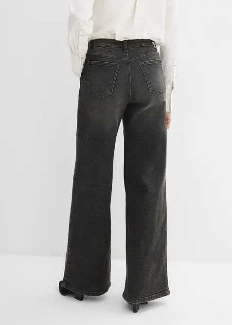 Straight jeans, Loose modell med High Waist, bonprix