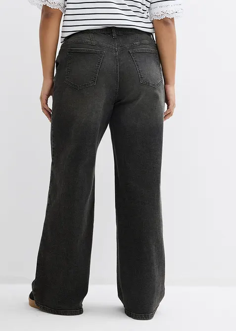 Straight jeans, Loose modell med High Waist, bonprix