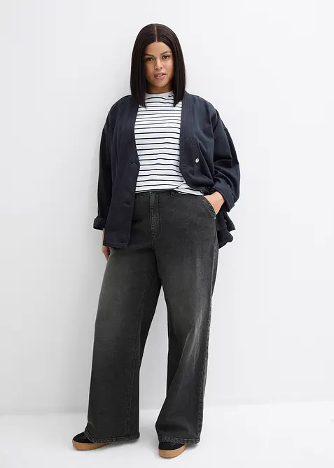 Straight jeans, Loose modell med High Waist, bonprix