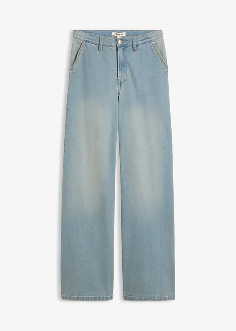 Straight jeans, Loose modell med High Waist, bonprix