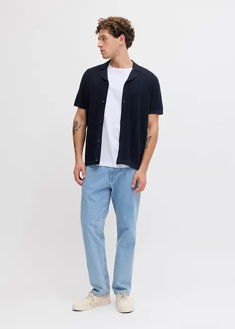 Stickad T-shirt med krage fr&aring;n JJ REBEL, JJ REBEL